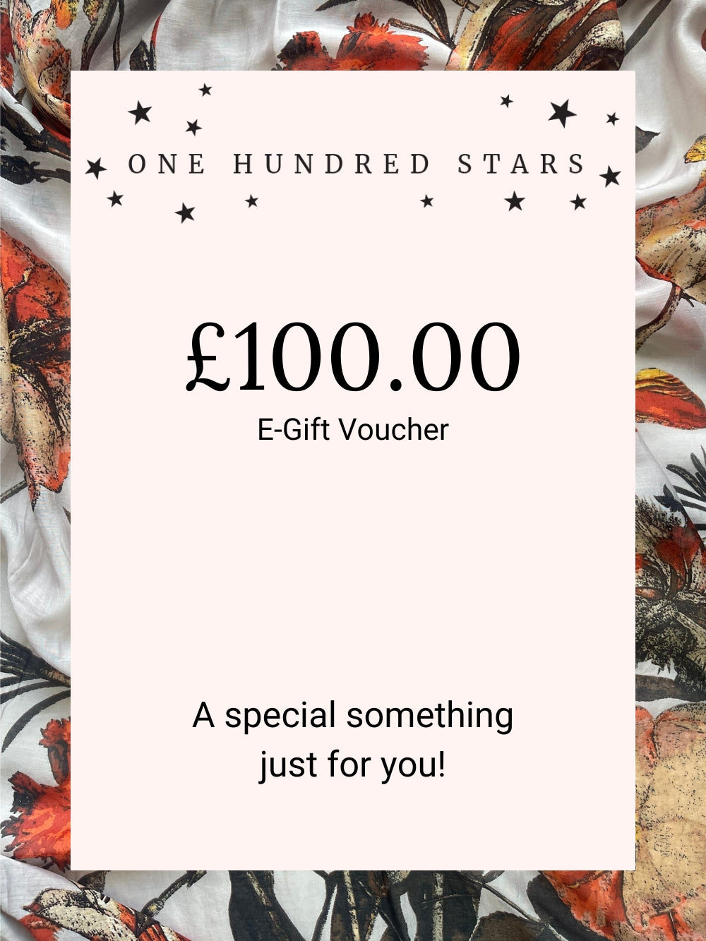 gift ideas for her. Gift card voucher for One Hundred Stars