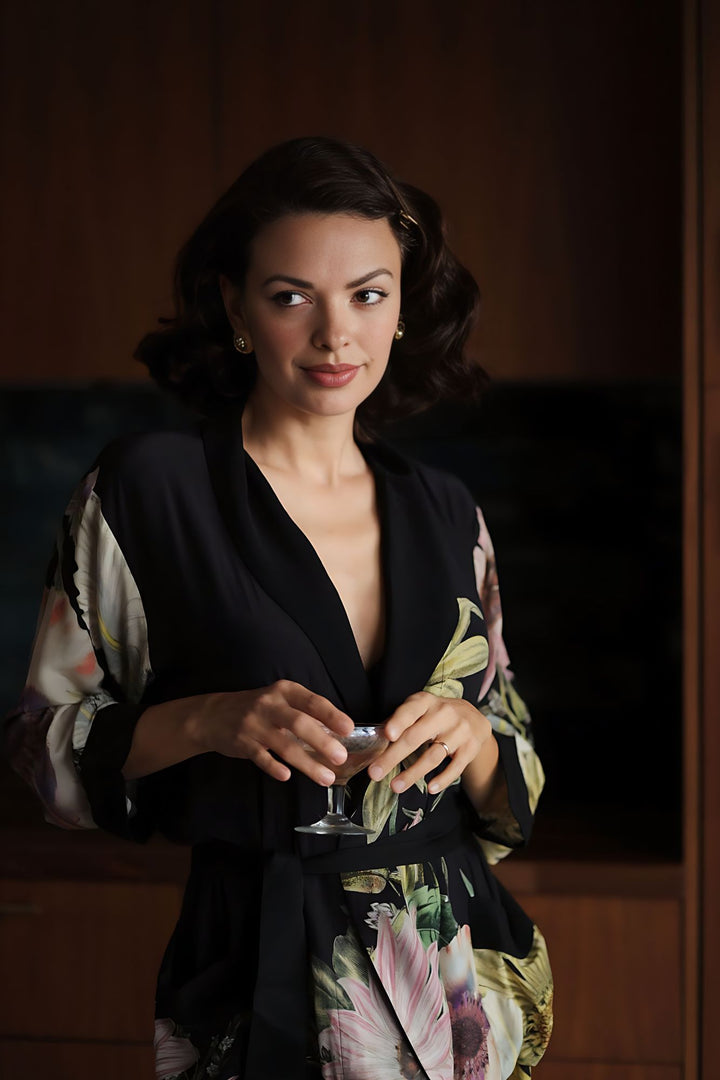 Daisy Black Crepe Gown