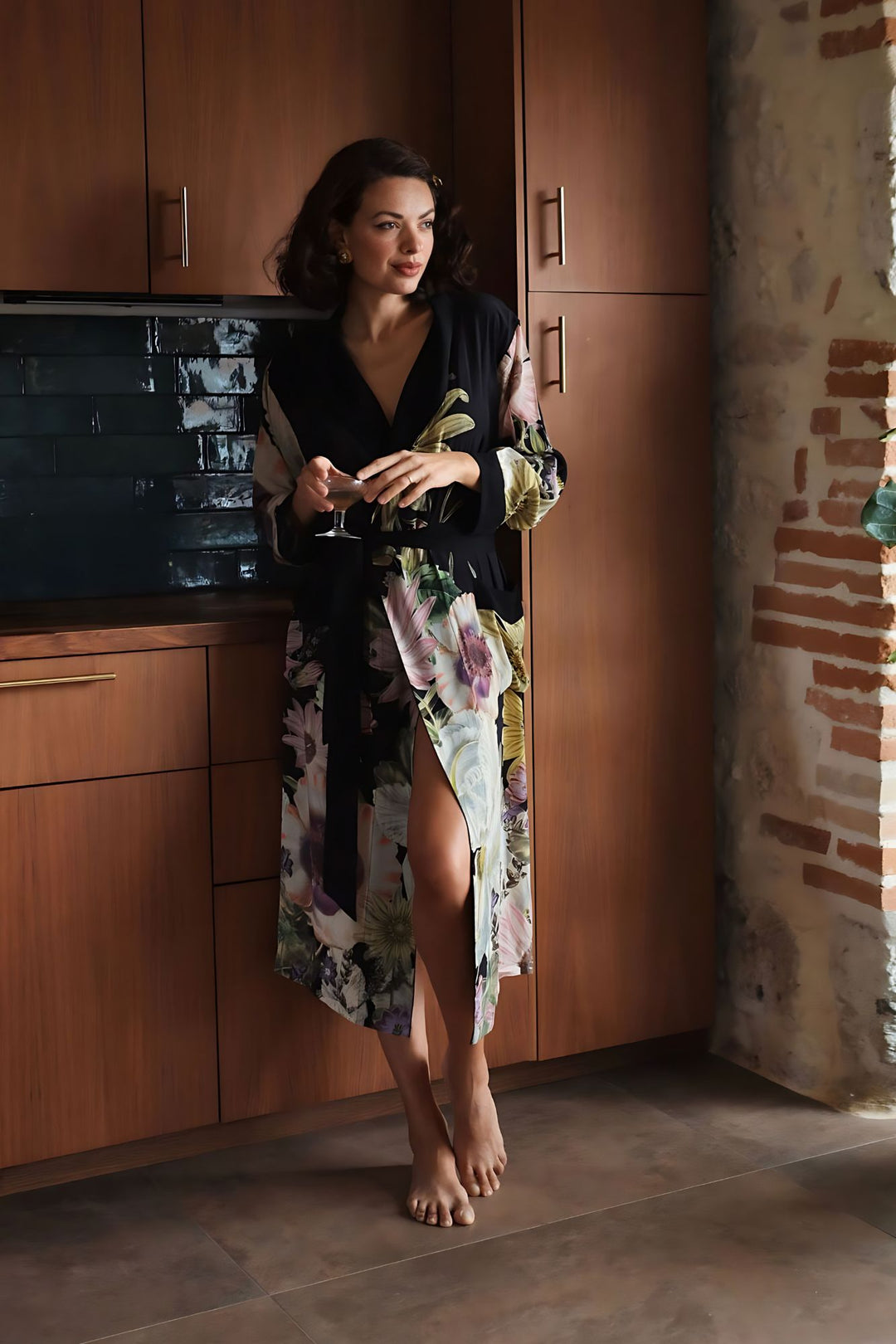 Daisy Black Crepe Gown