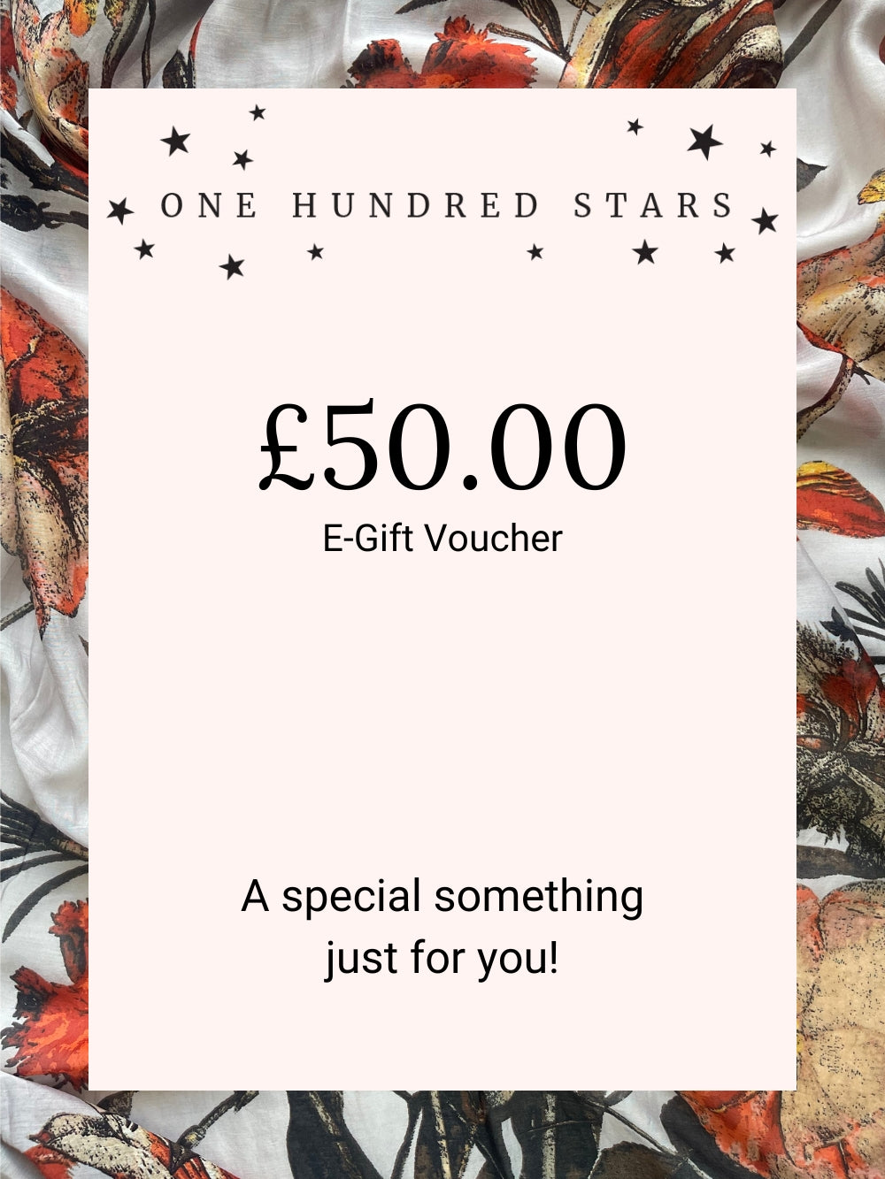 gift ideas for her. Gift card voucher for One Hundred Stars