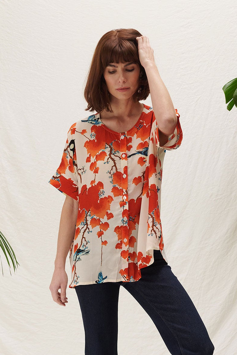 Acer Red Tea Blouse - One Hundred Stars