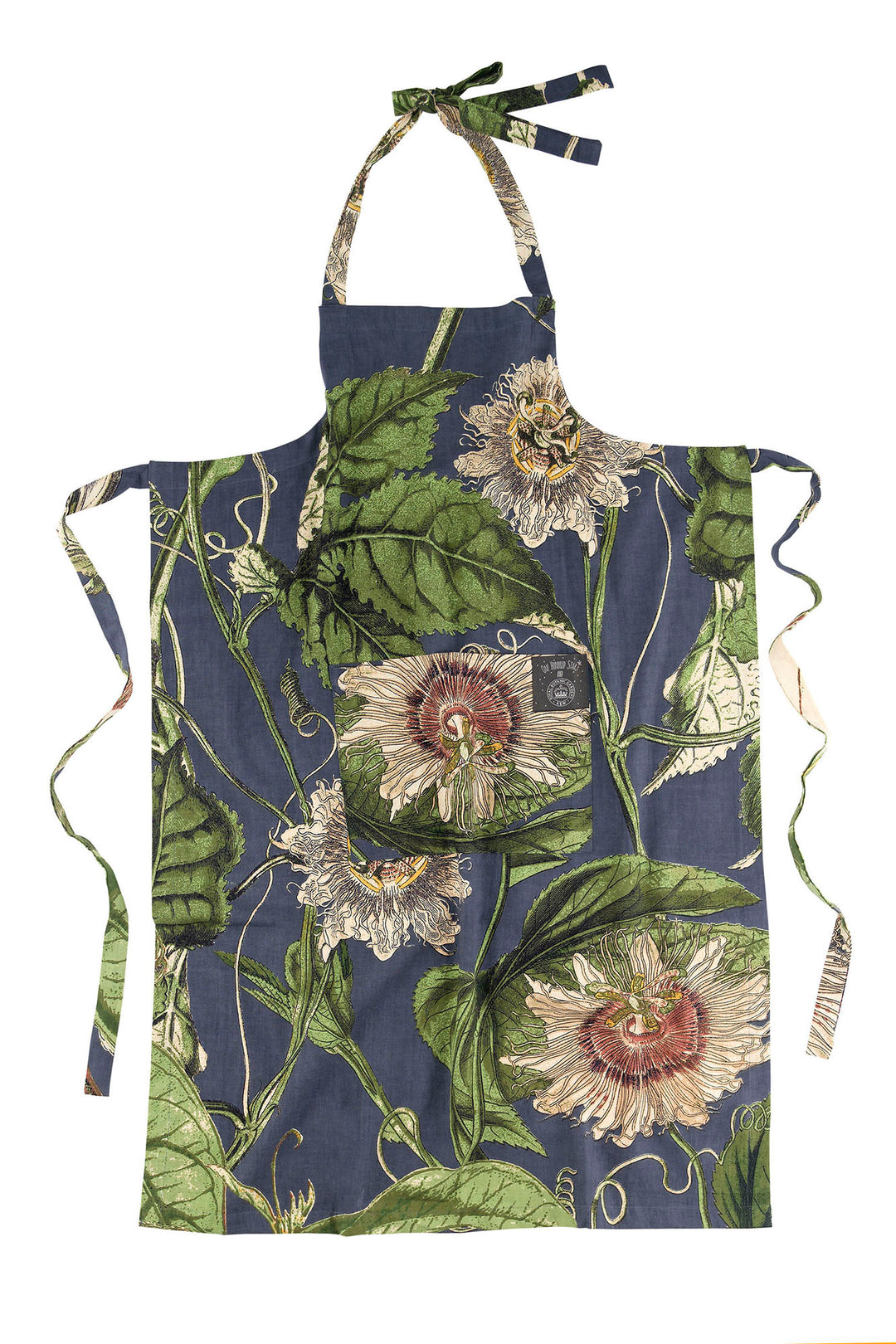 KEW Passion Flower Grey Apron