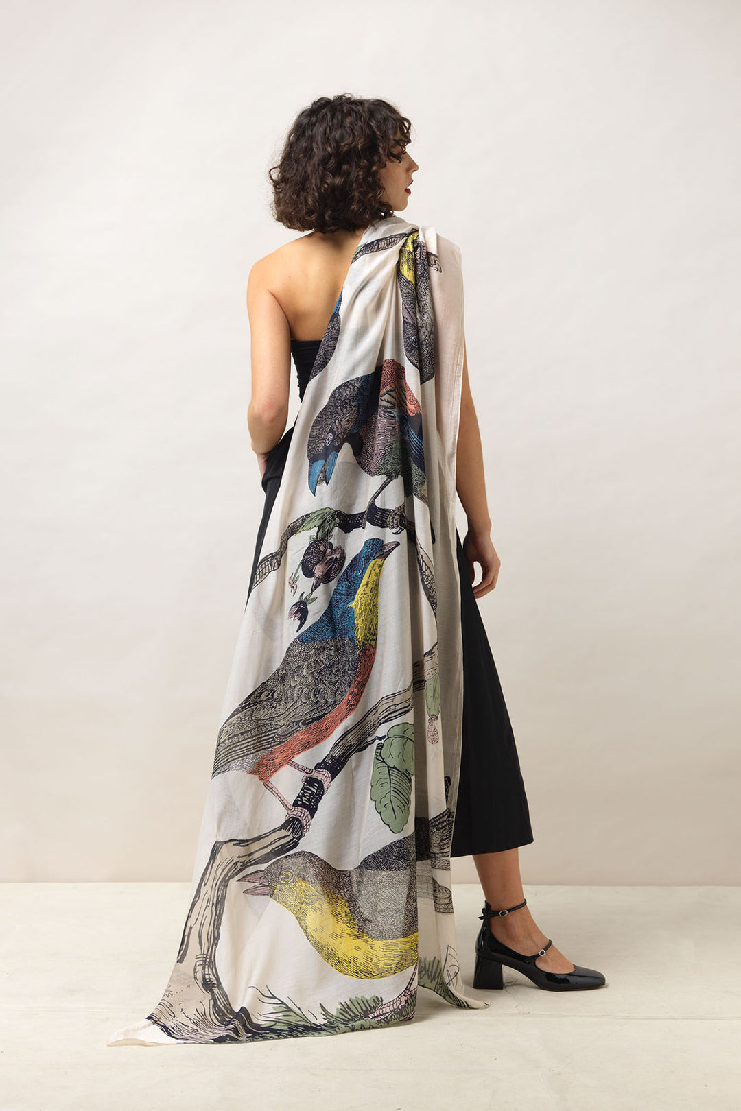 Bird Stone Natural Large scarf by One Hundred Stars