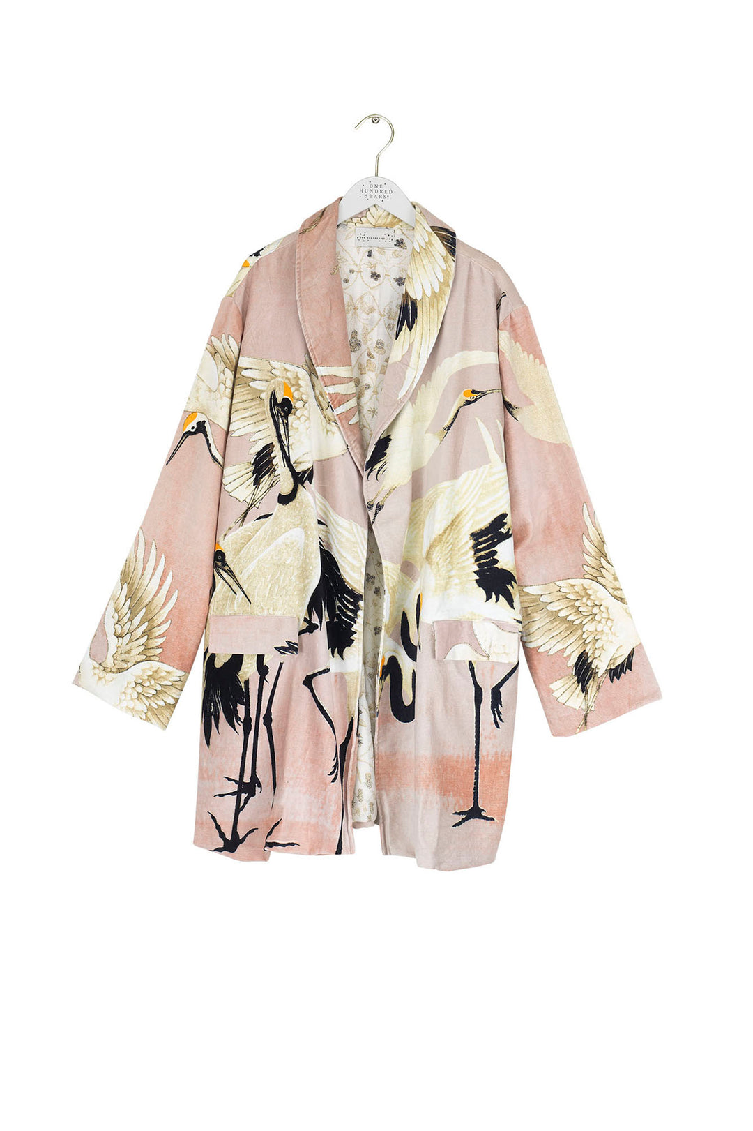 Stork Plaster Pink Velvet Boyfriend Jacket