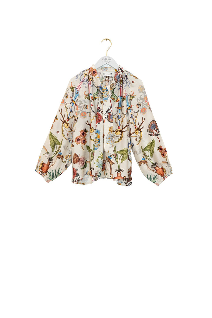 Cornucopia Ivory PussyBow Blouse - One Hundred Stars
