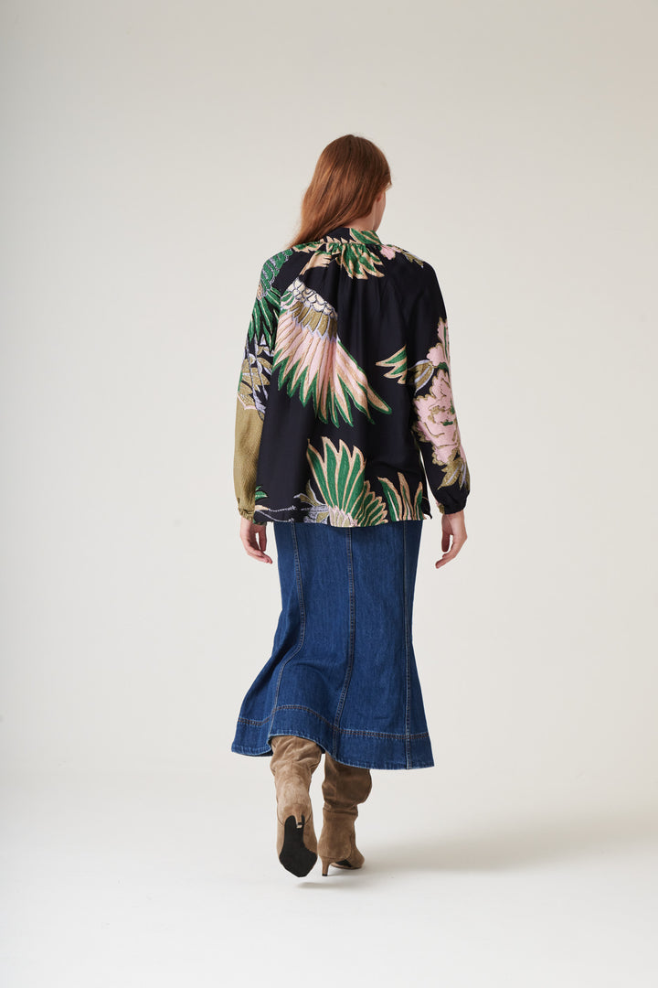 Crane Emerald PussyBow Blouse - One Hundred Stars