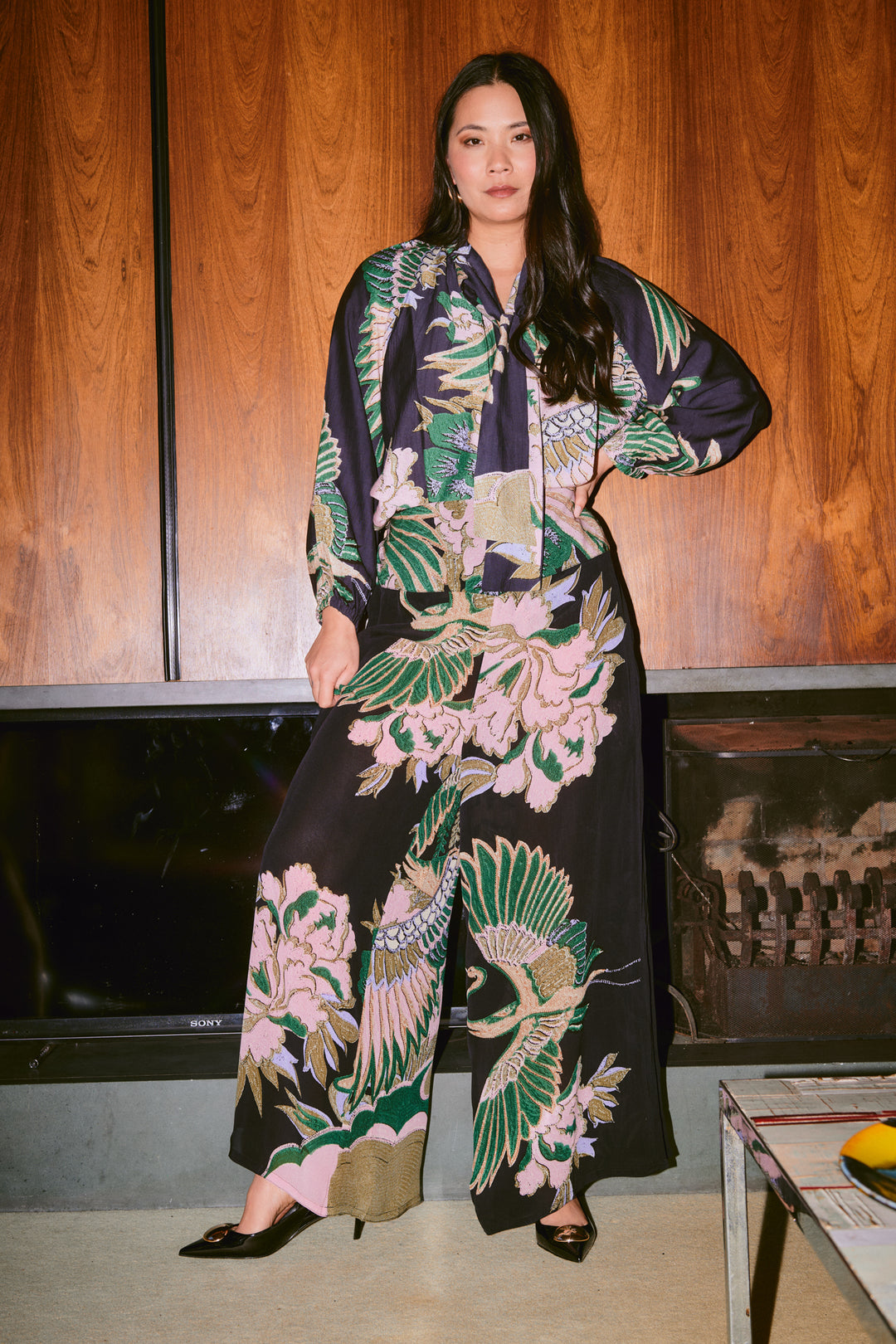 Crane Emerald PussyBow Blouse - One Hundred Stars