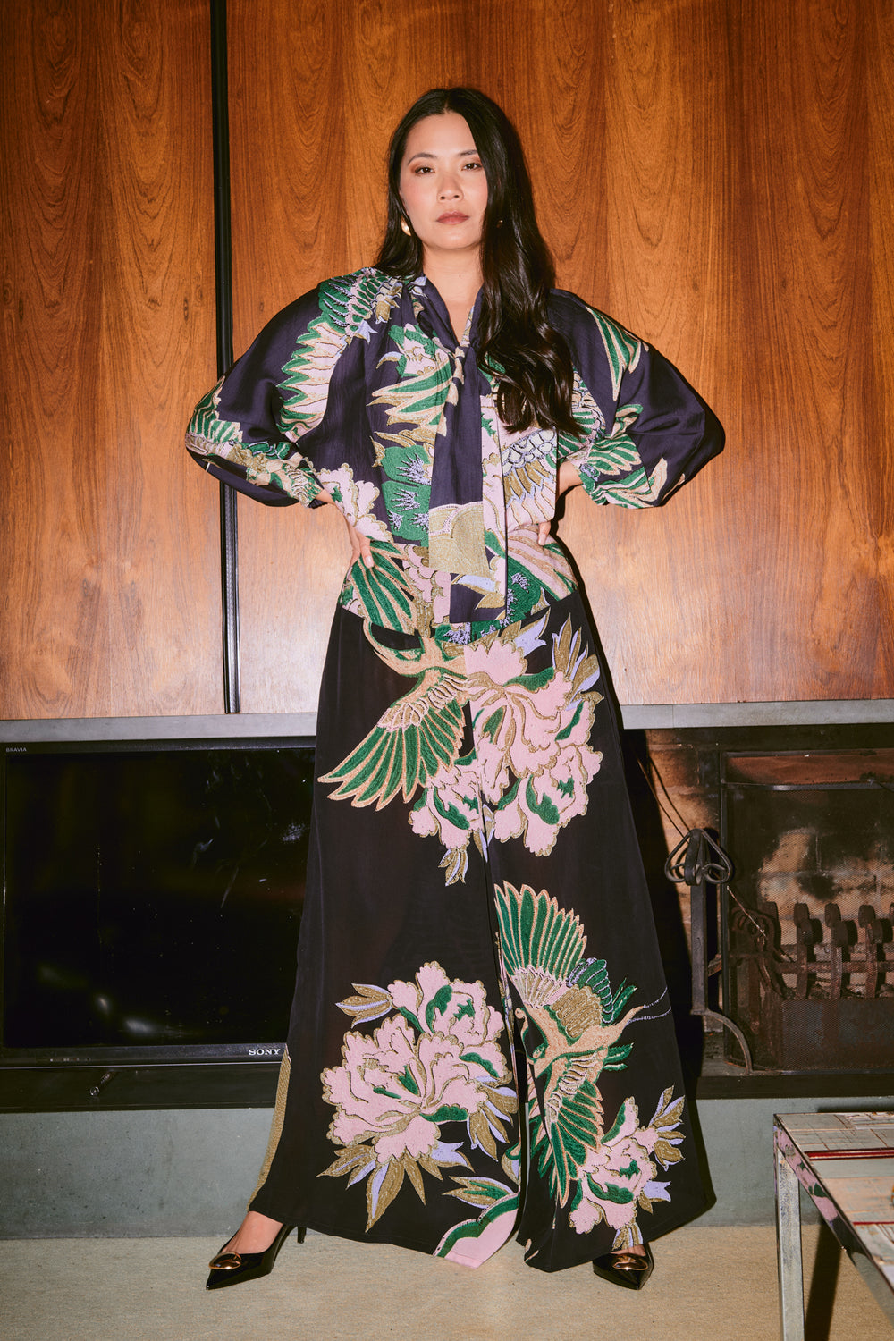 Crane Emerald PussyBow Blouse - One Hundred Stars