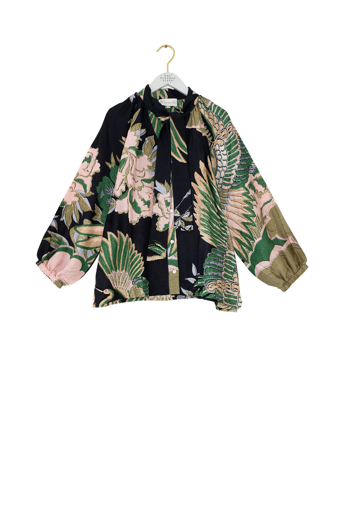 Crane Emerald PussyBow Blouse - One Hundred Stars