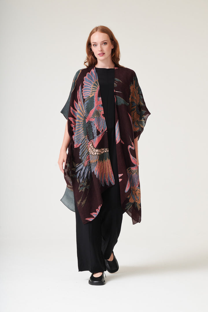 Crane Plum Wool Throwover - One Hundred Stars