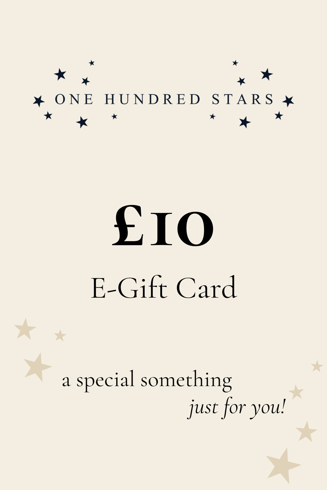 One Hundred Stars £10 E - Gift Card - One Hundred Stars