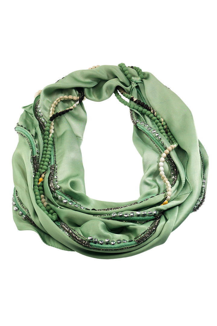 Stork Pea Green Necklace Scarf