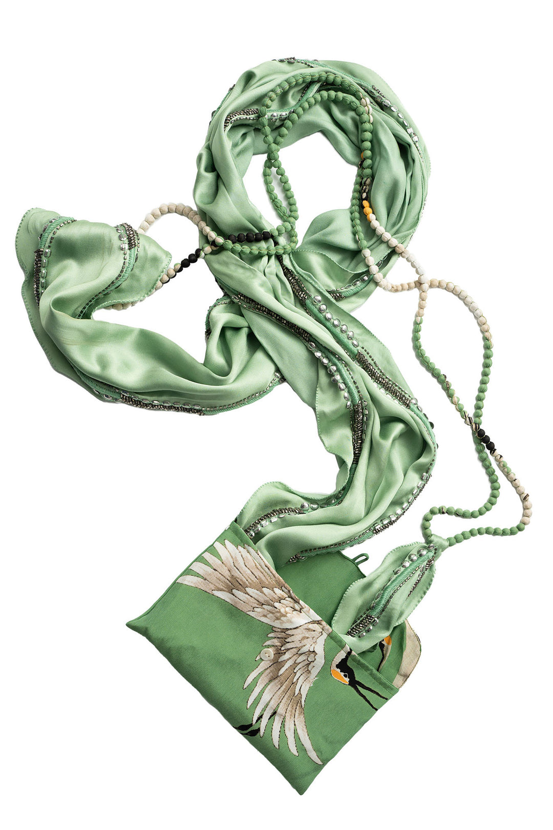 Stork Pea Green Necklace Scarf