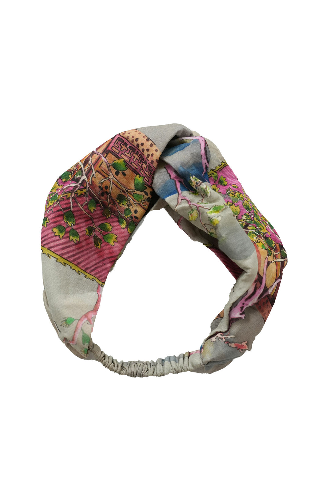 Oriental Landscape Grey Headband