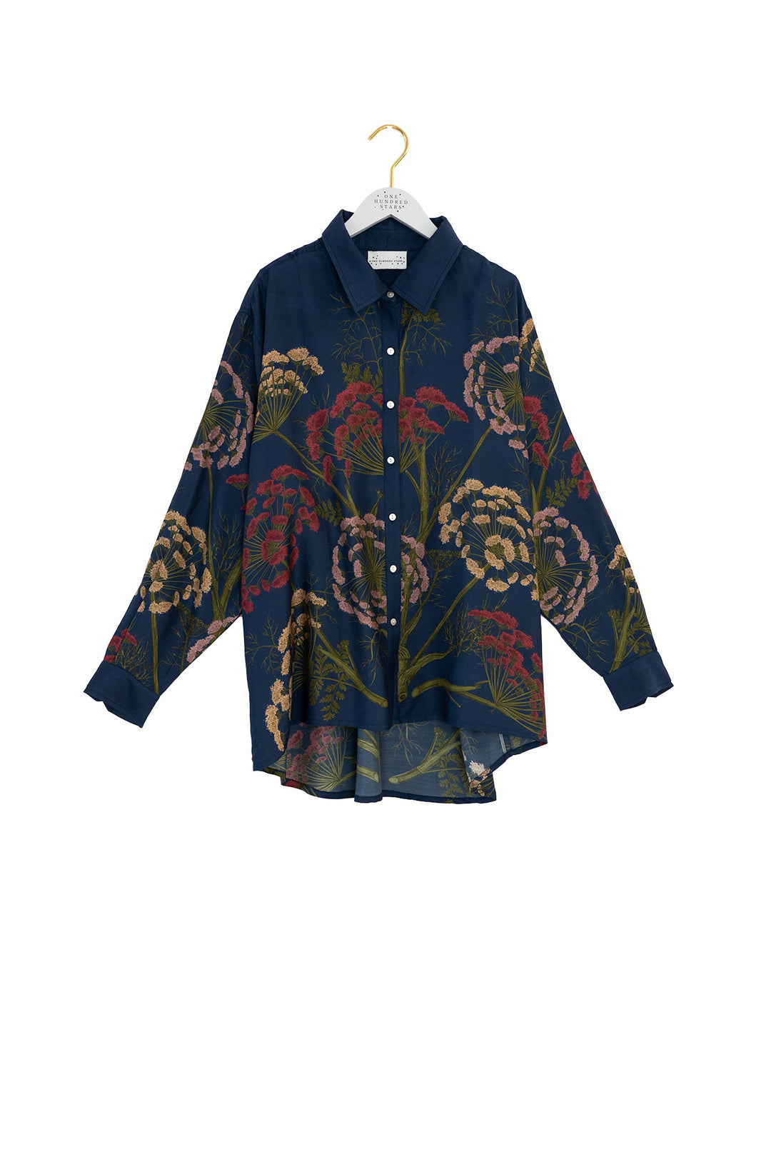 Parsley Seed Navy Oversized Shirt - One Hundred Stars