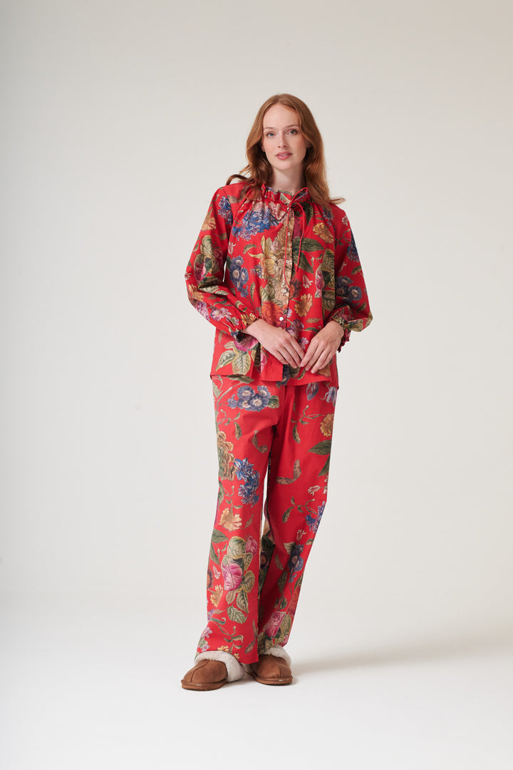 Primula Berry Poplin Pyjama Set - One Hundred Stars