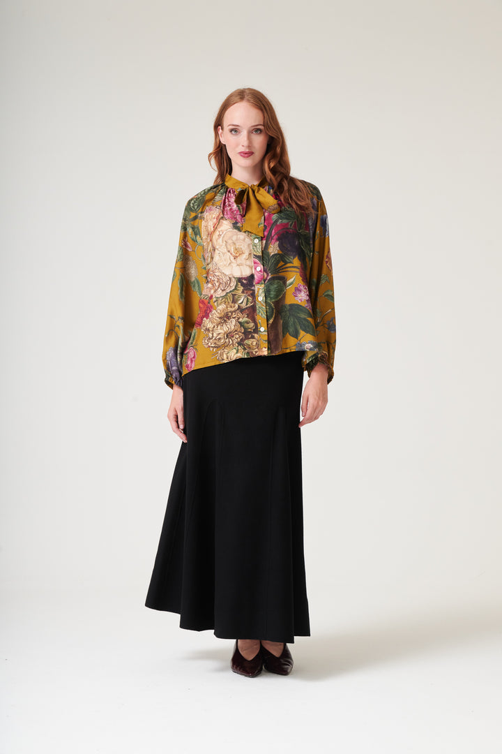 Primula Gold PussyBow Blouse - One Hundred Stars