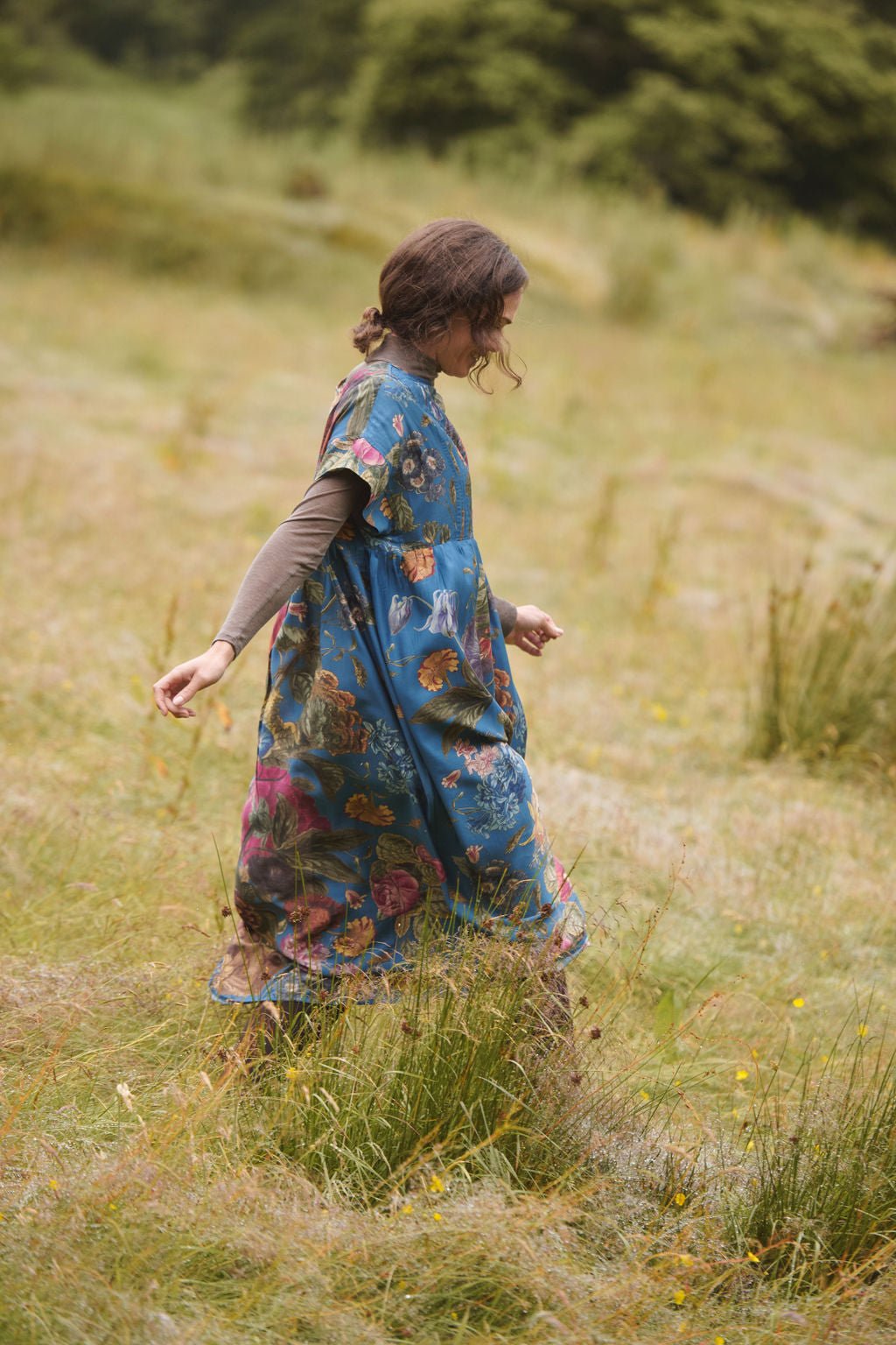 Primula Teal Pleat Dress - One Hundred Stars