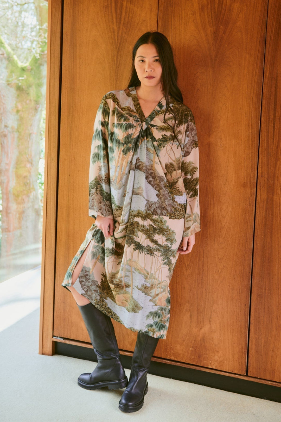 Rivers and Trees Natural Midi Dress - One Hundred Stars