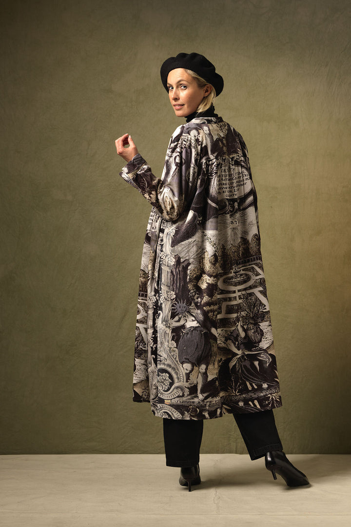 Sunburst Grey Velvet Duster - One Hundred Stars