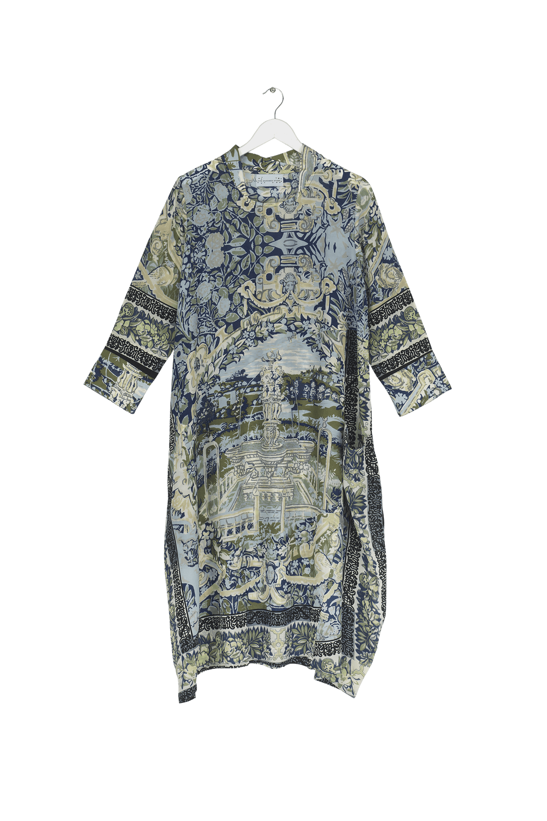 Tapestry Sea Blue Asymmetric Dress - One Hundred Stars