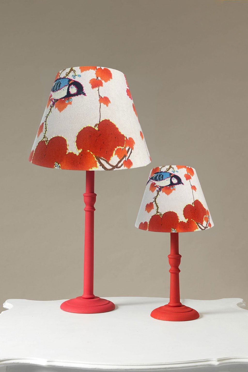 Acer Red 12" Tapered Lampshade - One Hundred Stars