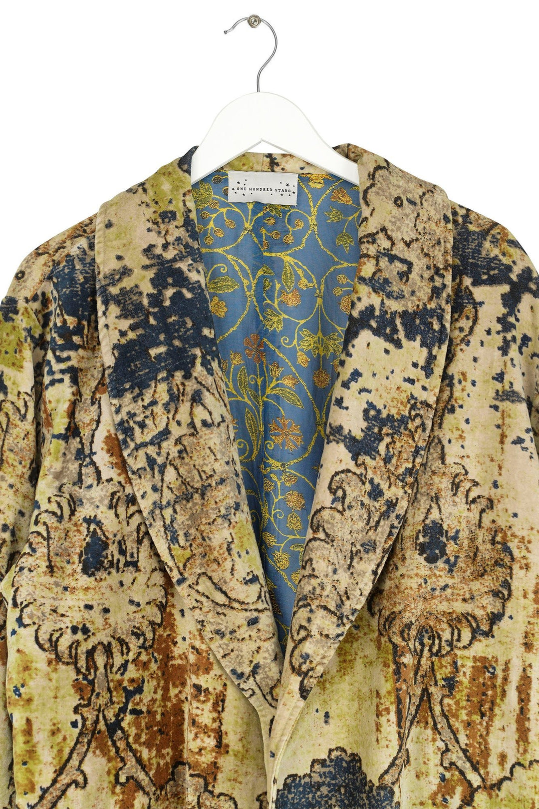 Dhurrie Taupe Velvet Boyfriend Jacket - One Hundred Stars