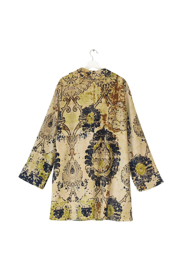 Dhurrie Taupe Velvet Boyfriend Jacket - One Hundred Stars