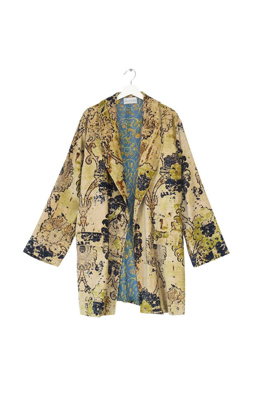 Dhurrie Taupe Velvet Boyfriend Jacket - One Hundred Stars