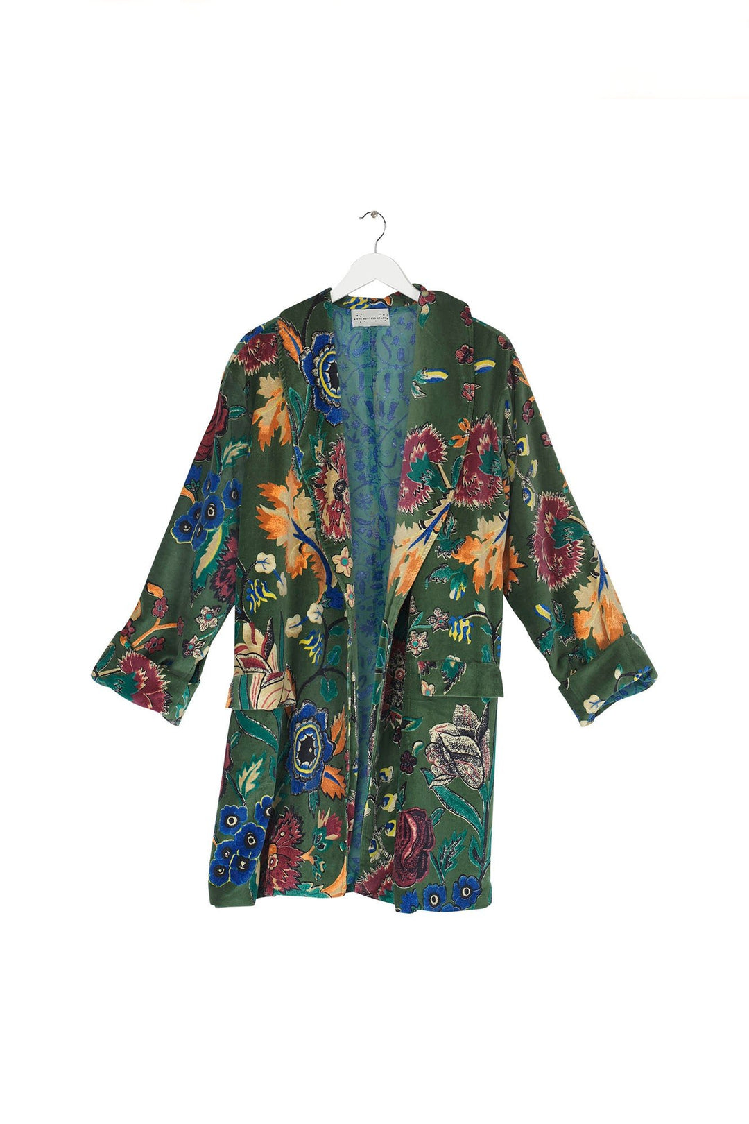 Flower Vase Green Velvet Boyfriend Jacket - One Hundred Stars
