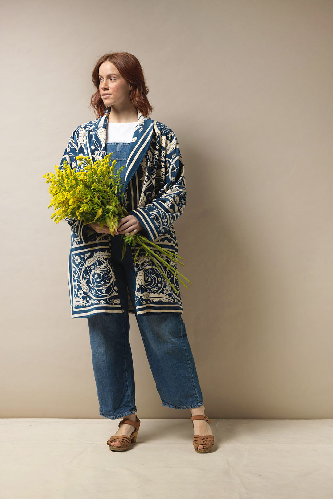 Jaipur Blue Velvet Boyfriend Jacket - One Hundred Stars