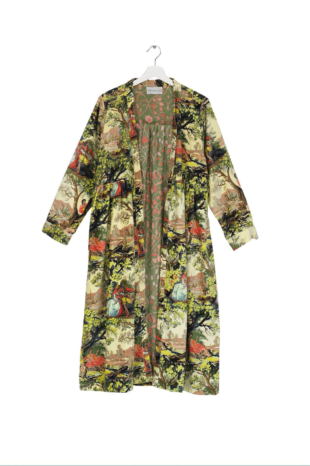 Country Toile Velvet Duster Coat - One Hundred Stars
