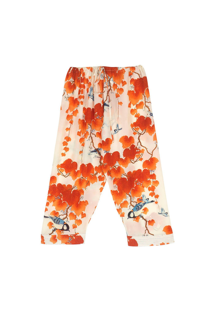 Acer Red Crepe Lounge Pants - One Hundred Stars