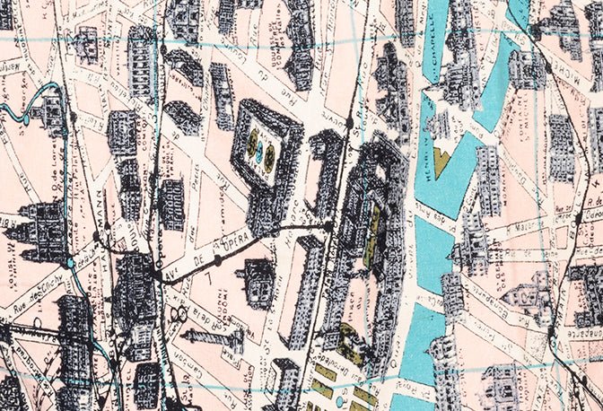 Paris Map Scarf - One Hundred Stars