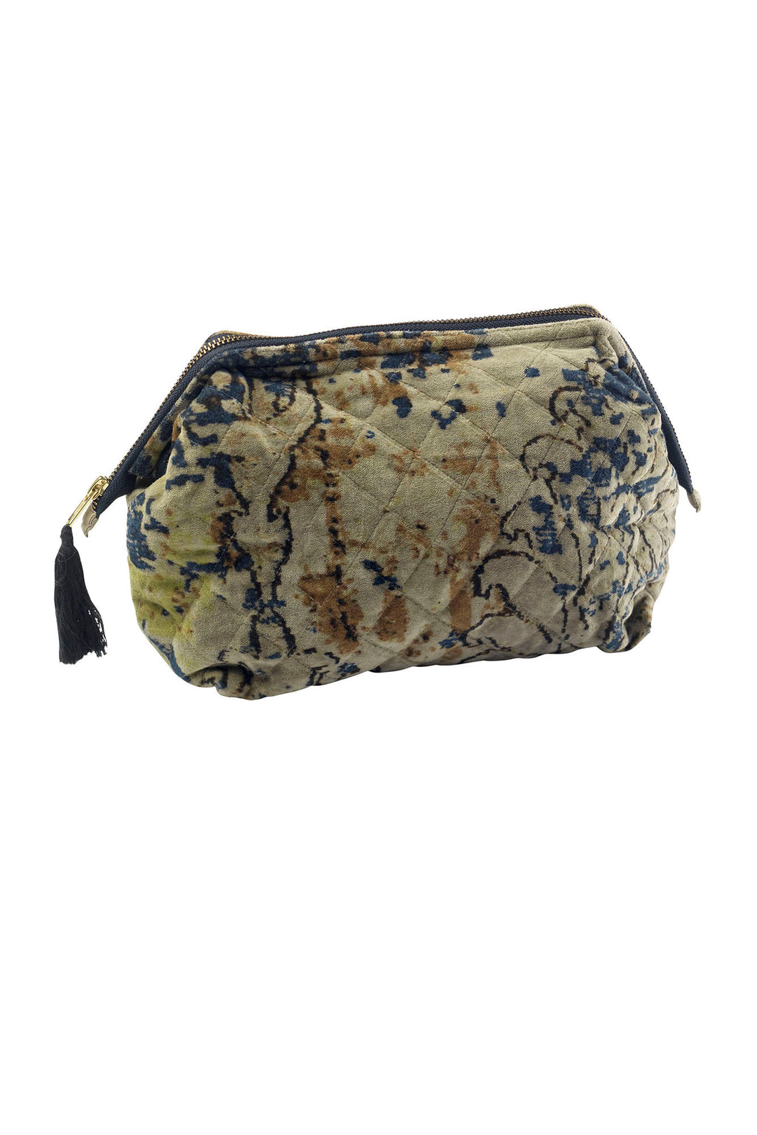 Dhurrie Taupe Velvet Pouch