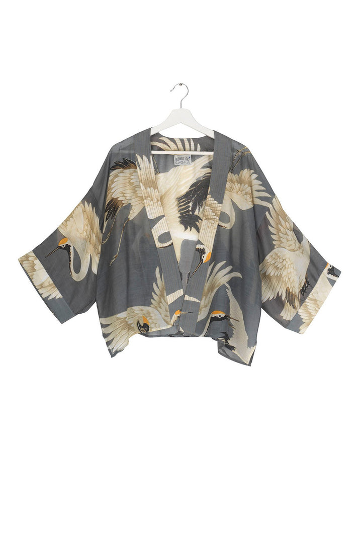 Stork Slate Grey Kimono - One Hundred Stars