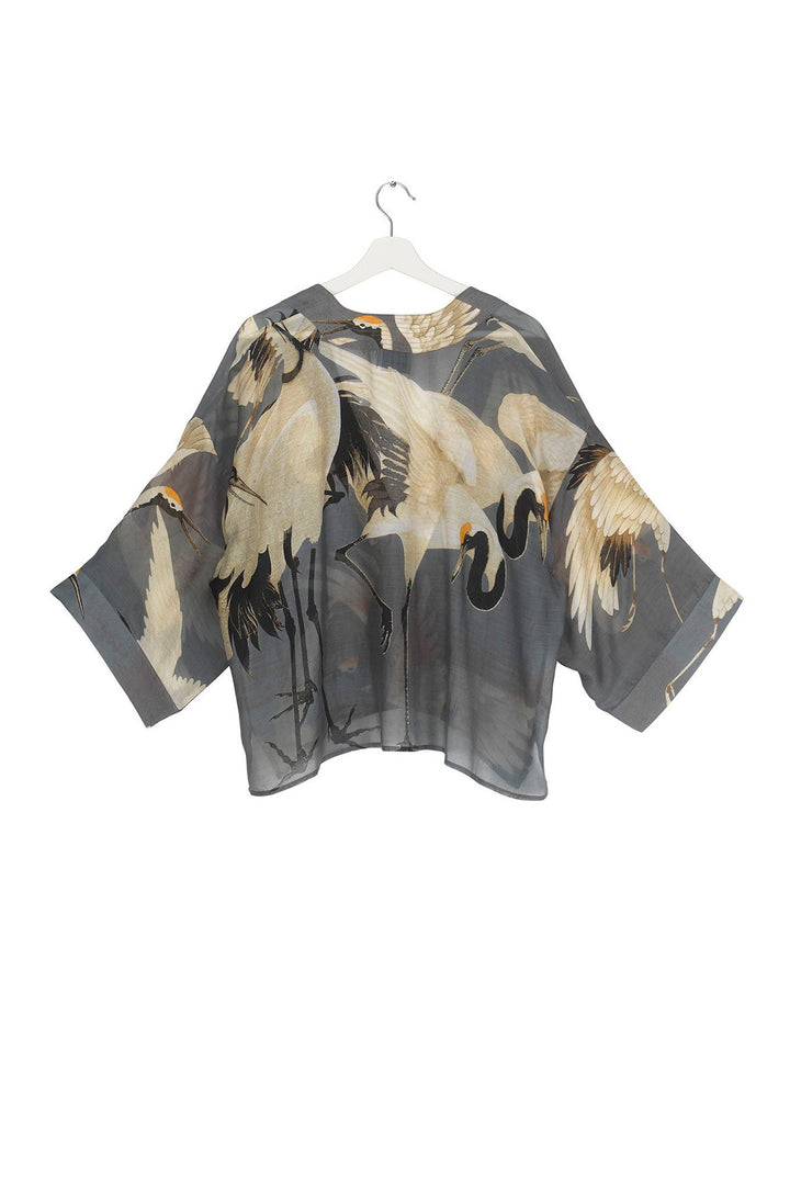 Stork Slate Grey Kimono - One Hundred Stars