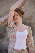 Vintage Tiles Pink Kimono