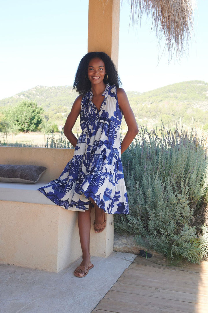 Giant Willow Blue Frill Dress - One Hundred Stars