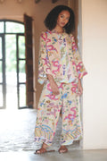 Dragon Sand Crepe Palazzo Pants