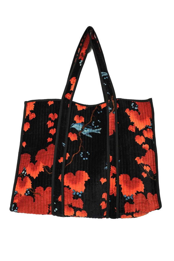 Acer Black Velvet Tote Bag - One Hundred Stars