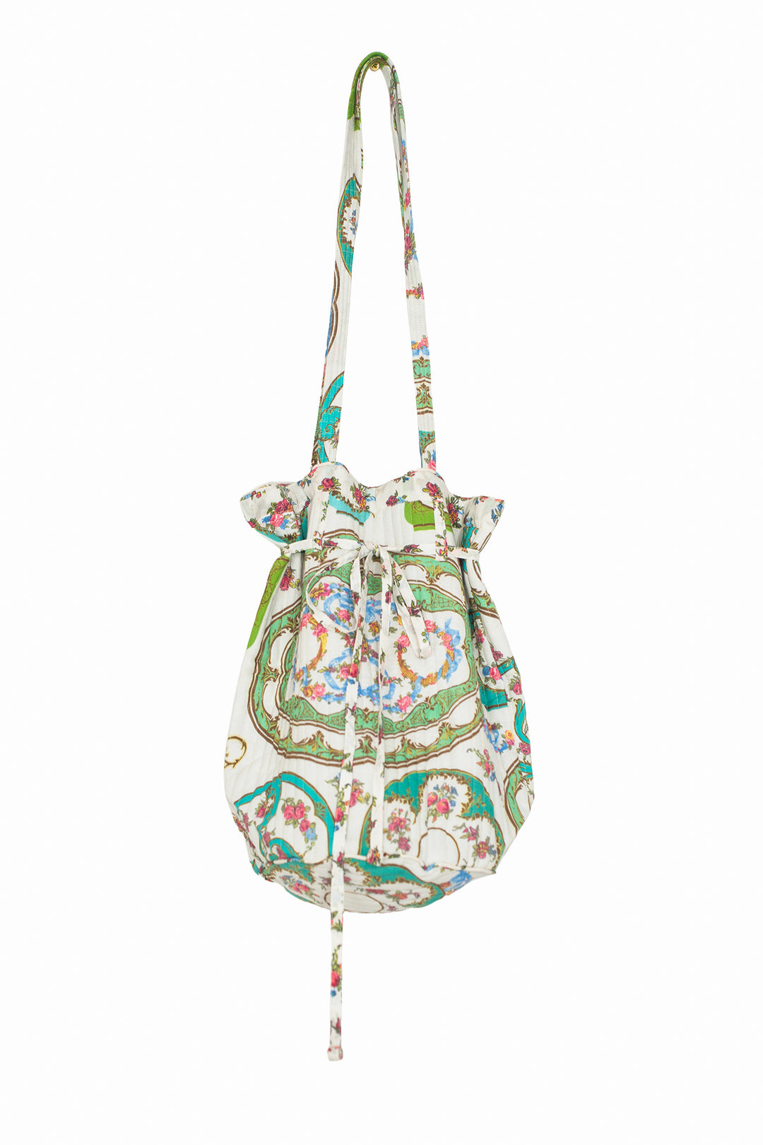 Afternoon Tea Green Cotton Vanity Bag