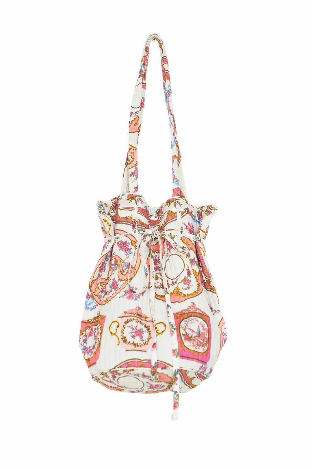 Afternoon Tea Pink Cotton Vanity Bag