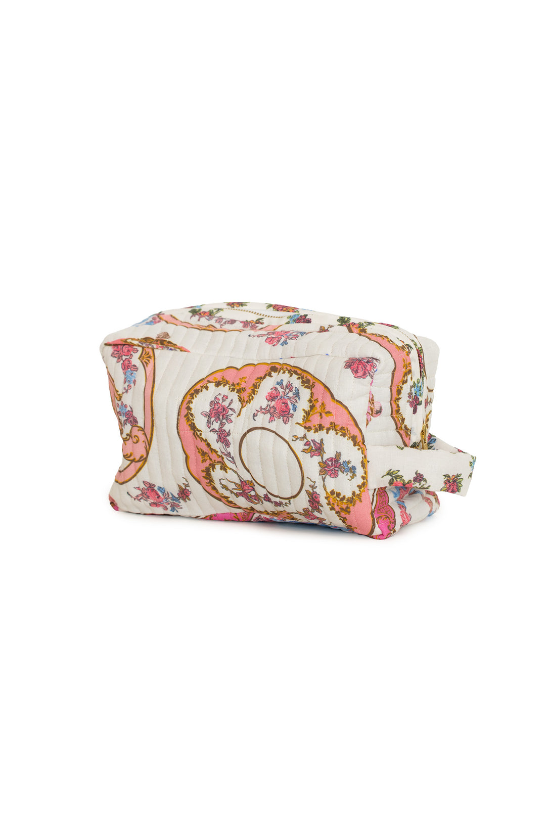 Afternoon Tea Pink Cotton Wash Bag