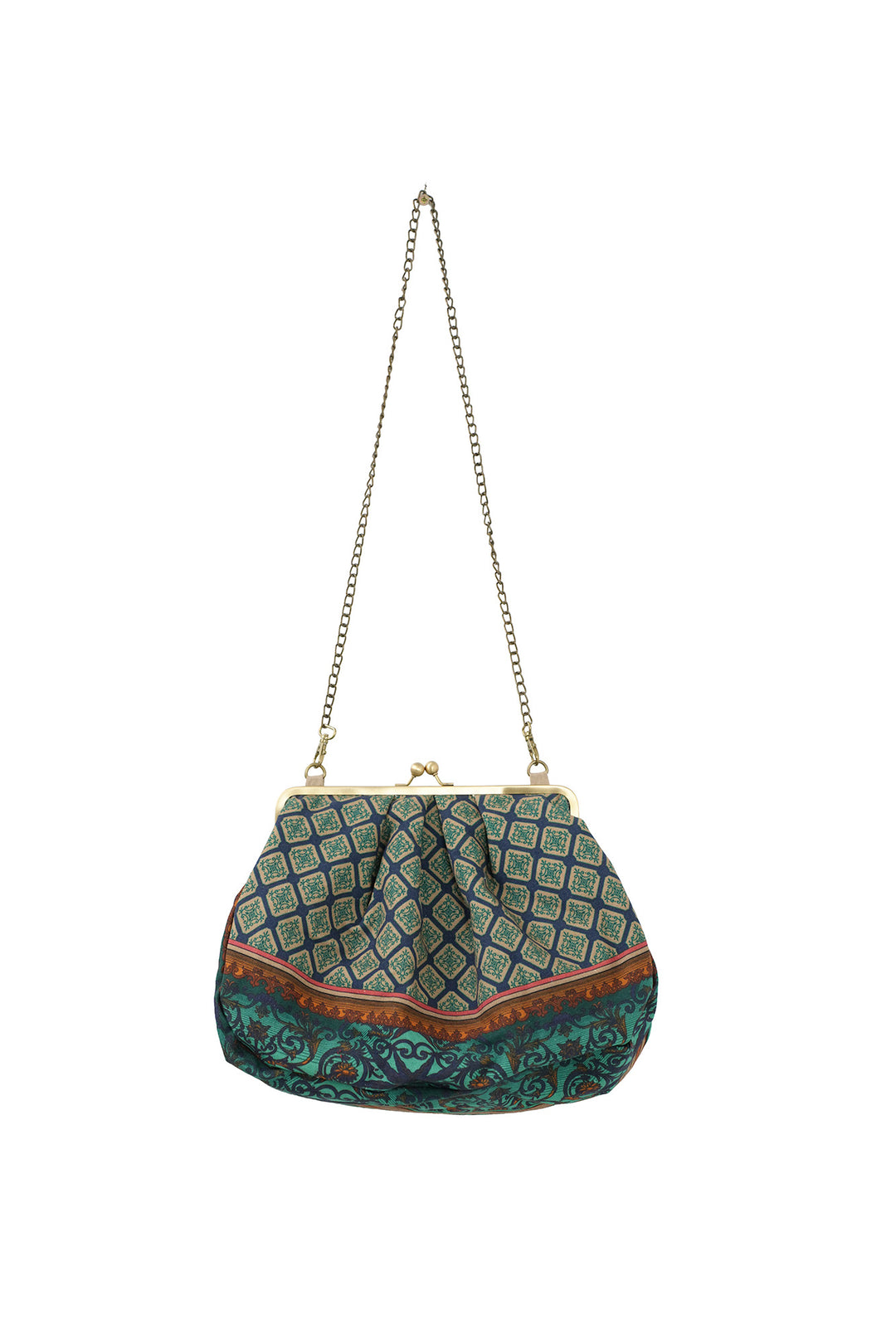 Amulet Emerald Kiss Lock Clutch Bag - One Hundred Stars