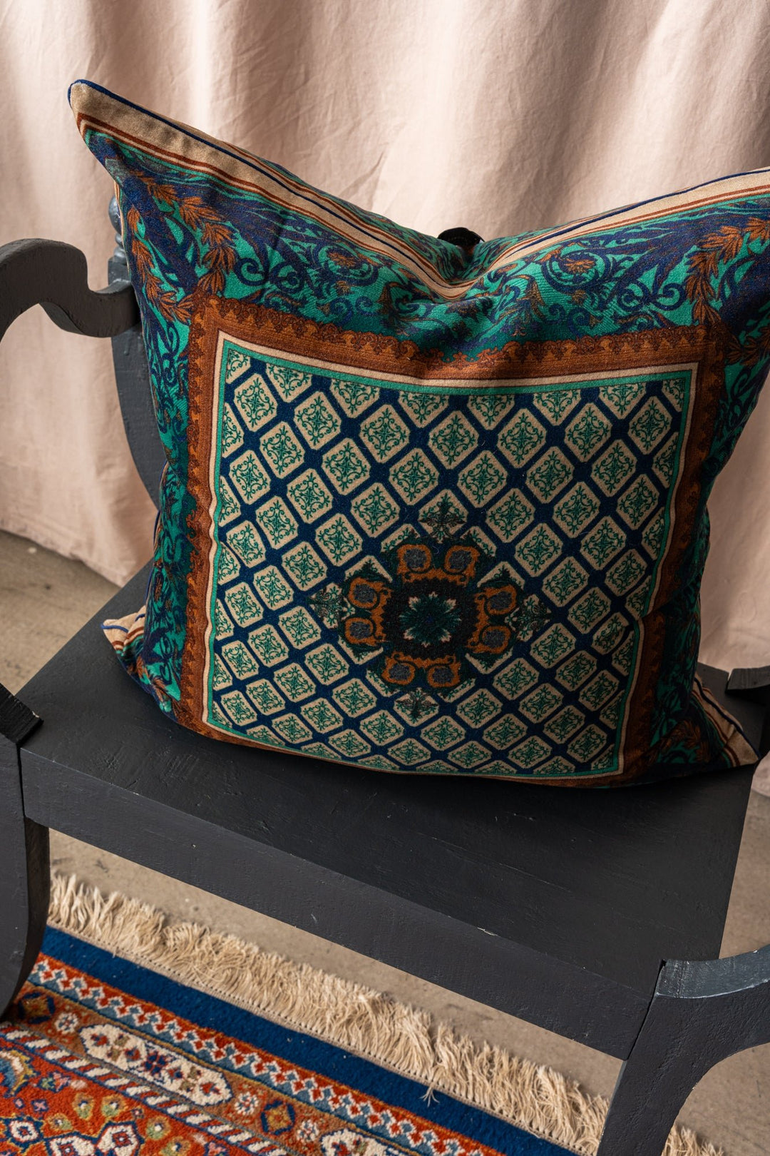 Amulet Emerald Velvet Cushion - One Hundred Stars