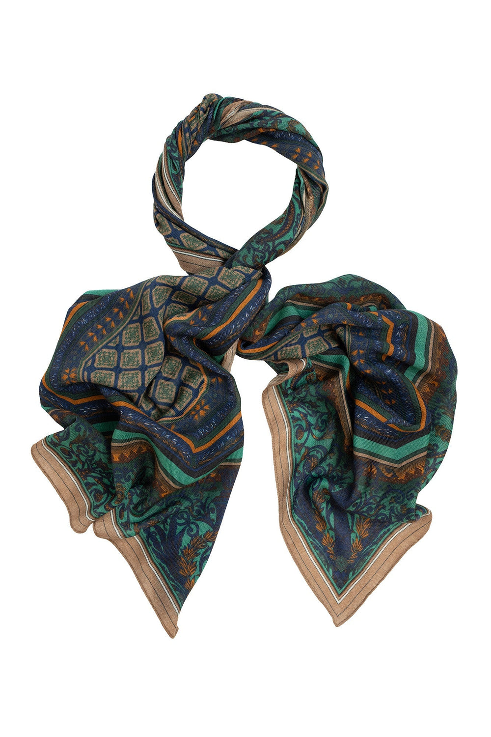 Amulet Emerald Wool Scarf - One Hundred Stars