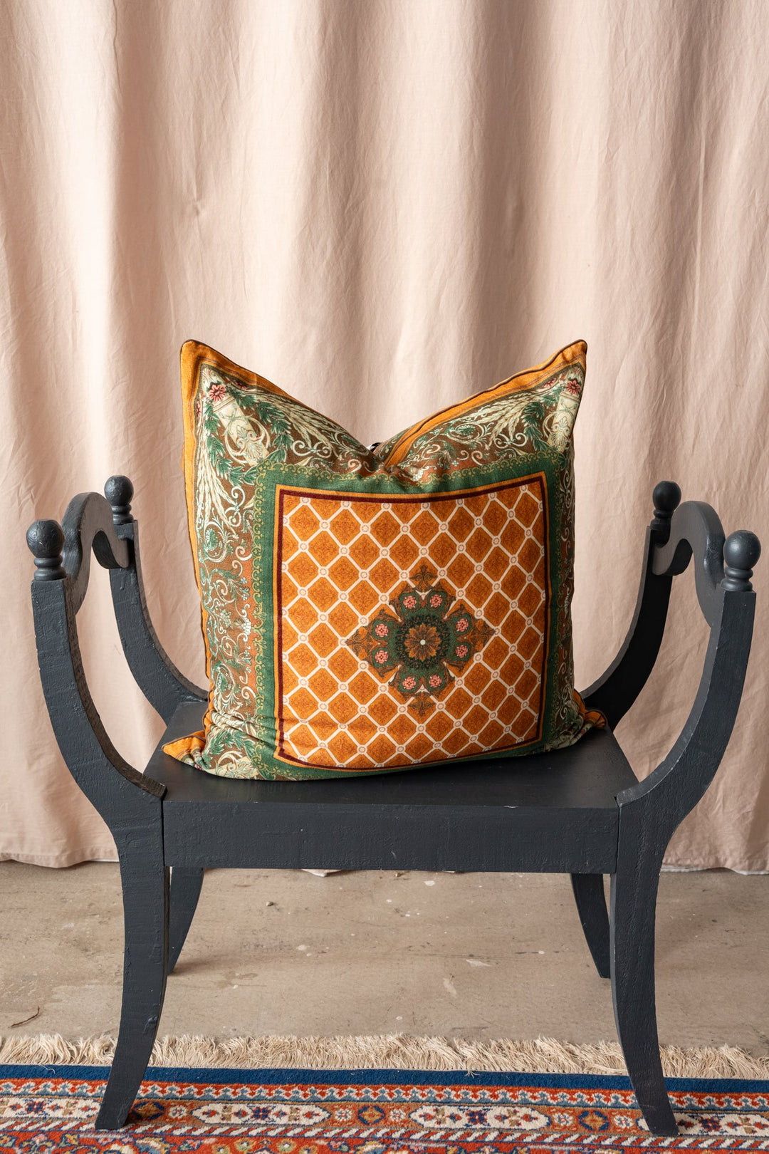 Amulet Gold Velvet Cushion - One Hundred Stars