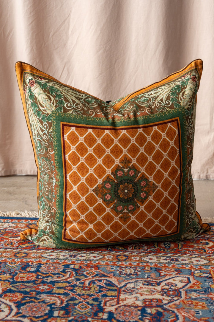 Amulet Gold Velvet Cushion - One Hundred Stars