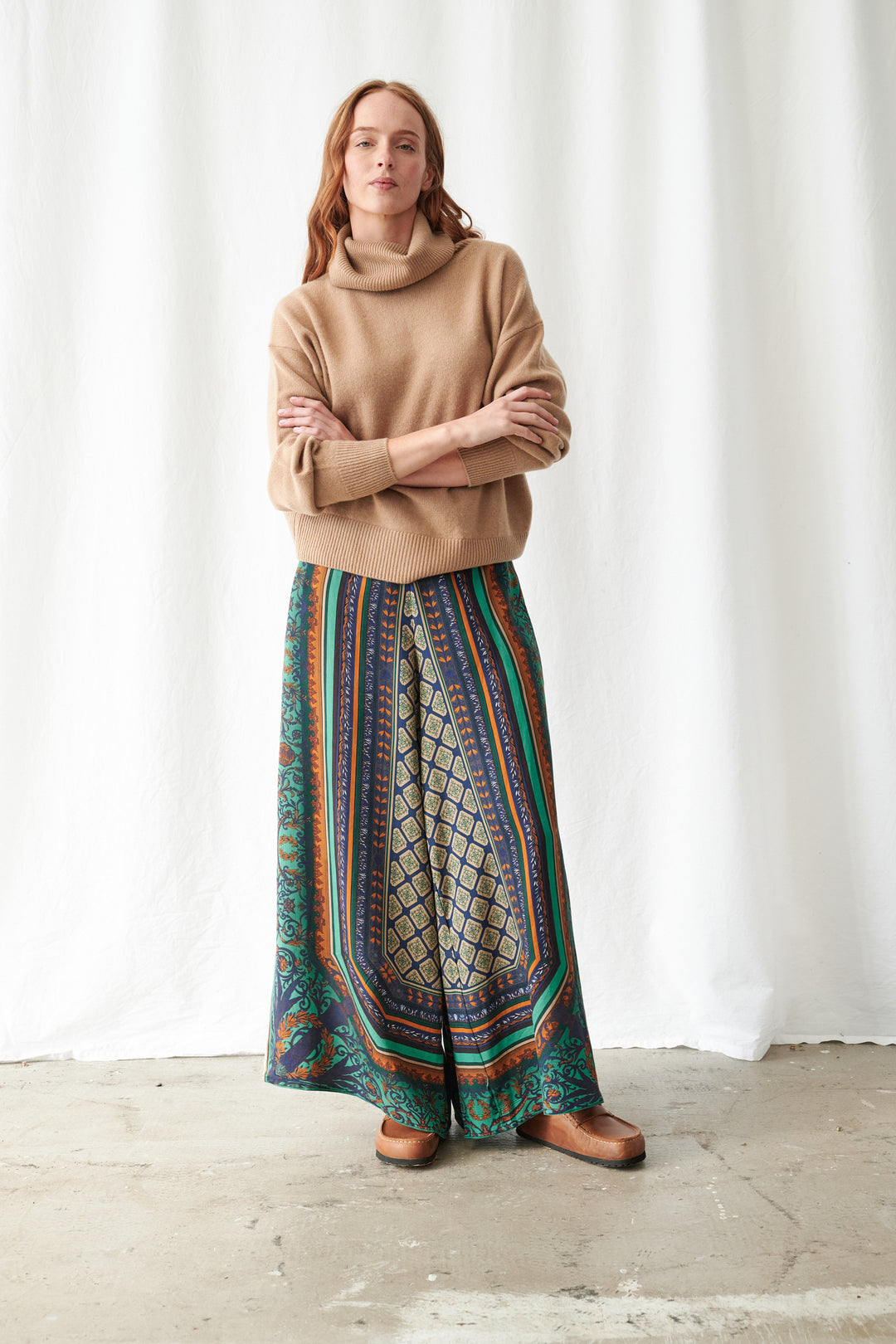 Amulet Emerald Palazzo Pants - One Hundred Stars